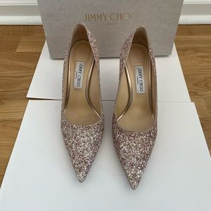 Jimmy Choo Glitter Rosewood mix Pumps